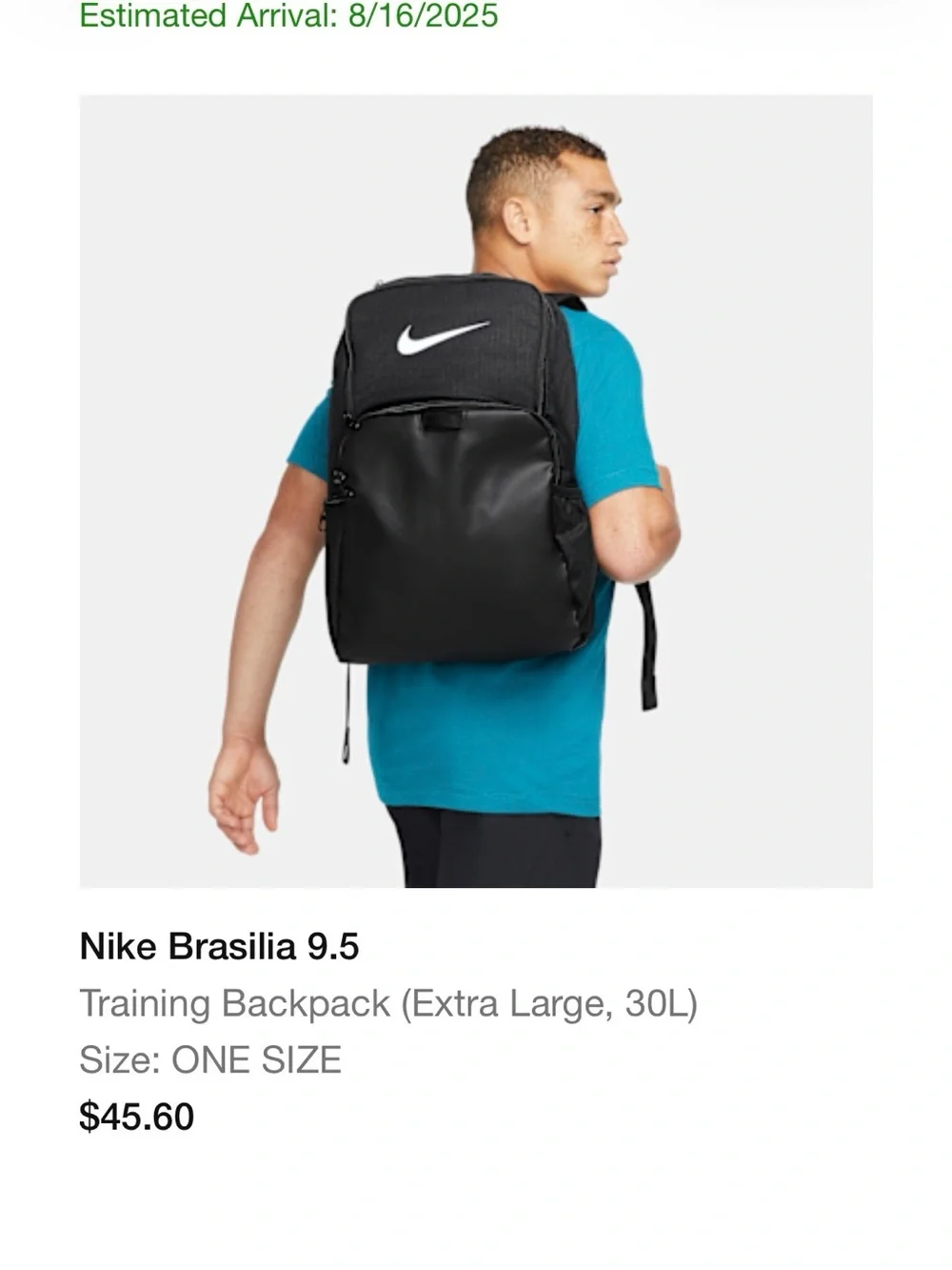 Nike Black Backpack with White Swoosh
